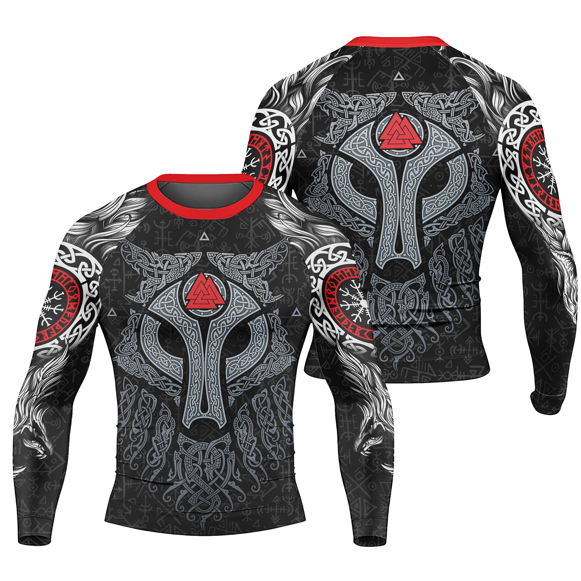 Cool Wolf Vegvisir Men's Long Sleeve Rash Guard