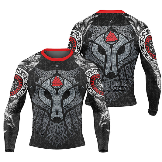 Cool Wolf Vegvisir Men's Long Sleeve Rash Guard