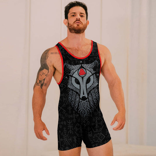 Cool Wolf Vegvisir Wrestling Singlets