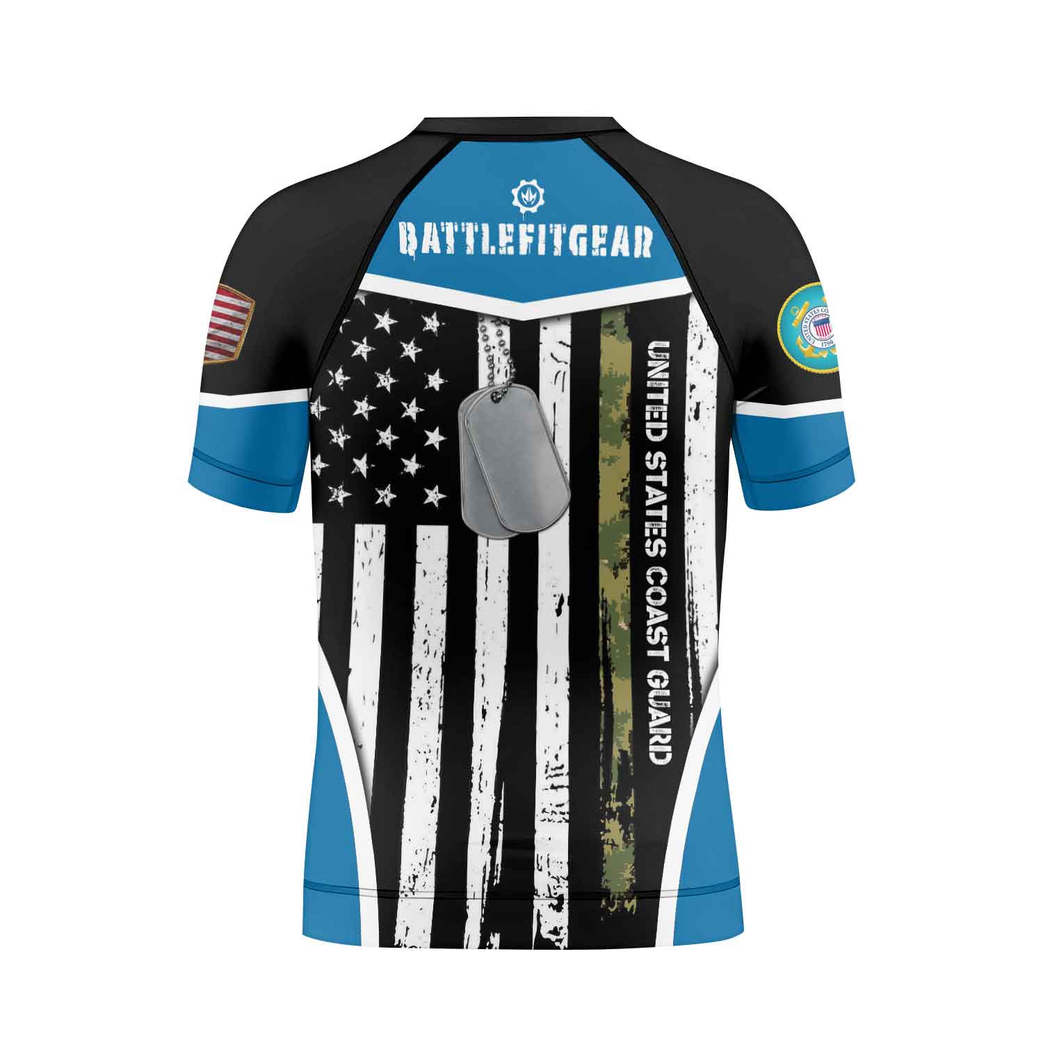 Cost Guard US Flag Kids Rash Guard