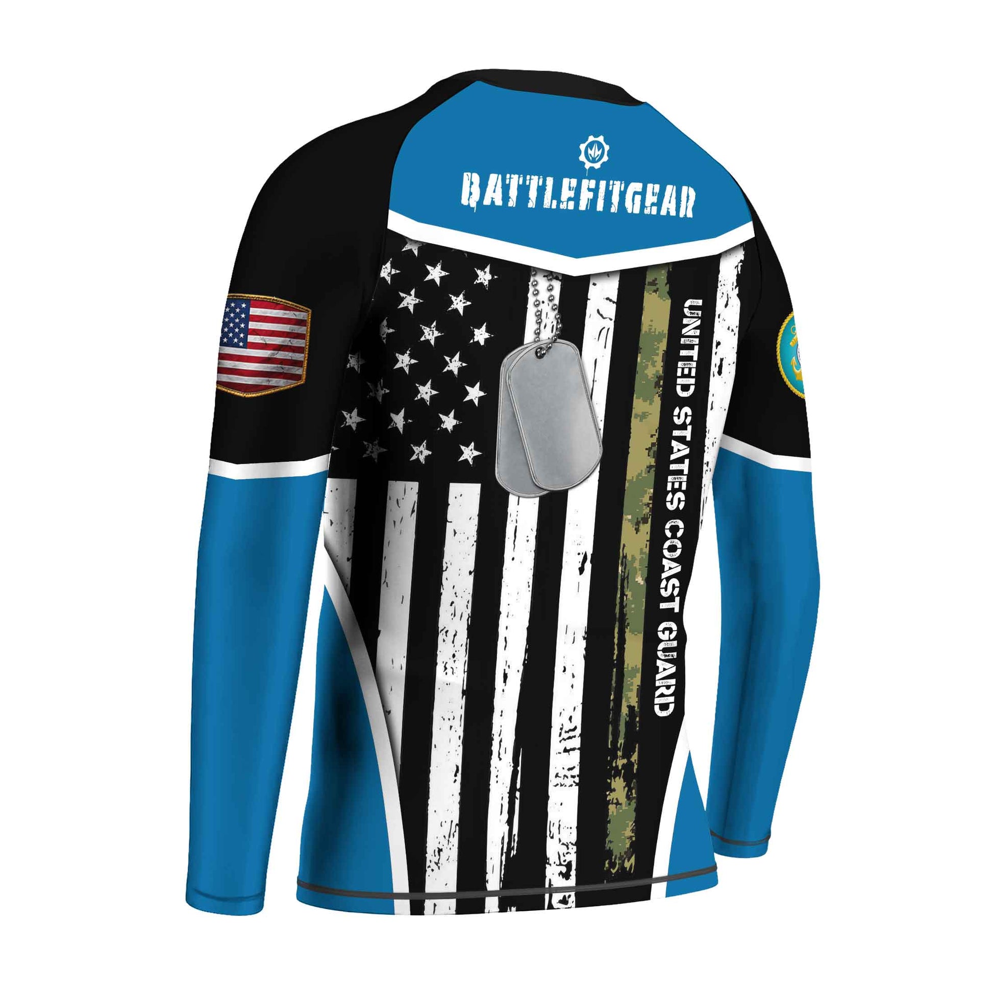 Cost Guard US Flag Kids Rash Guard