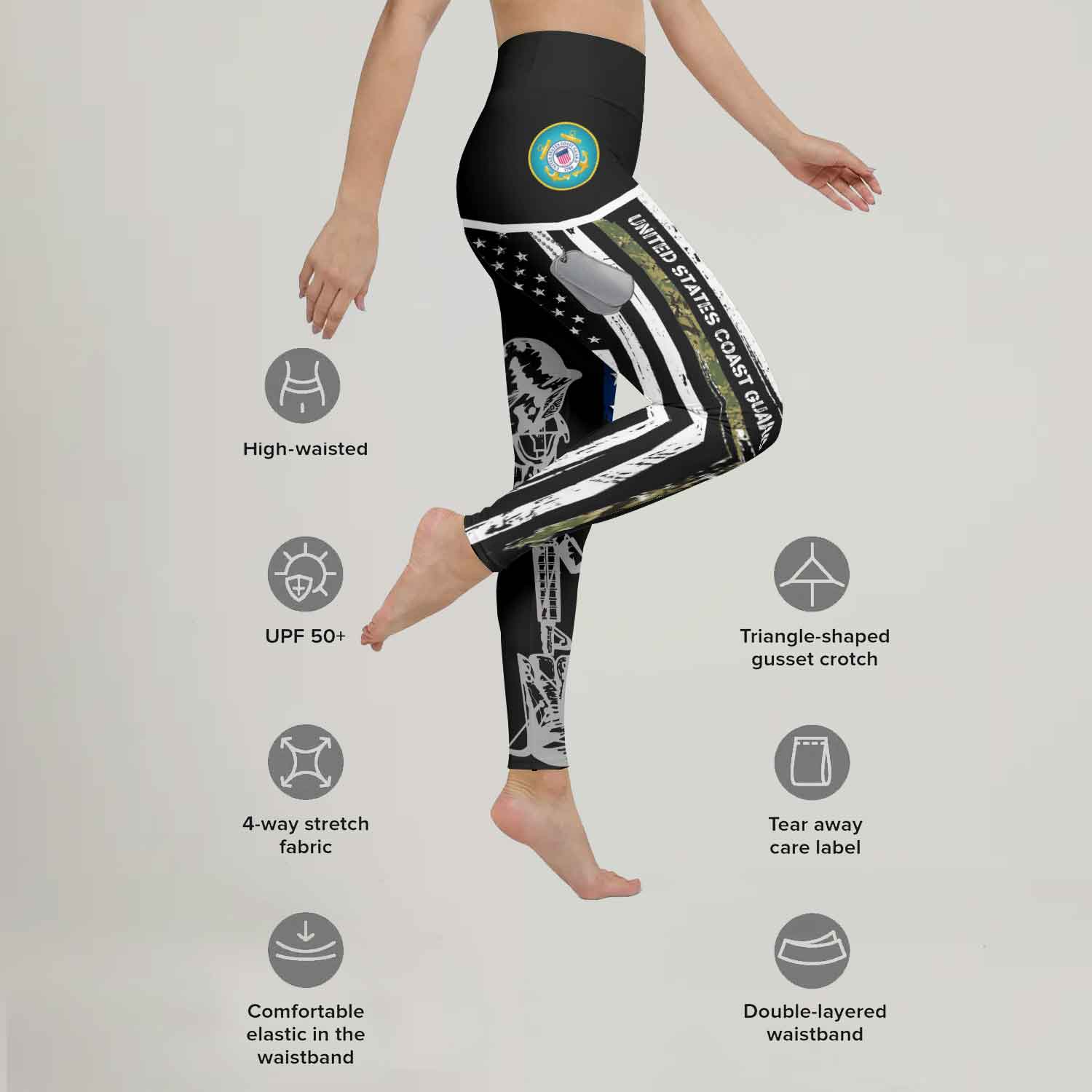 Cost Guard US Flag Leggings