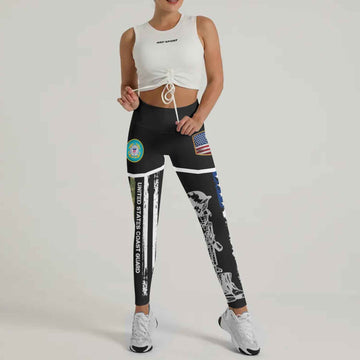 Cost Guard US Flag Leggings