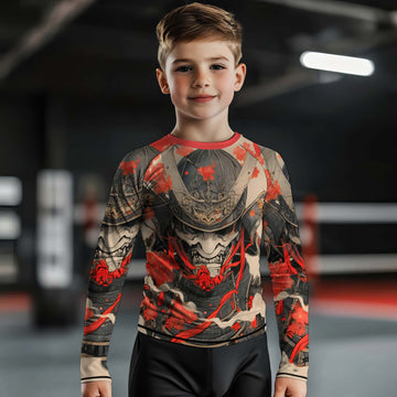 Crimson Oni Ascension Kids Rash Guard