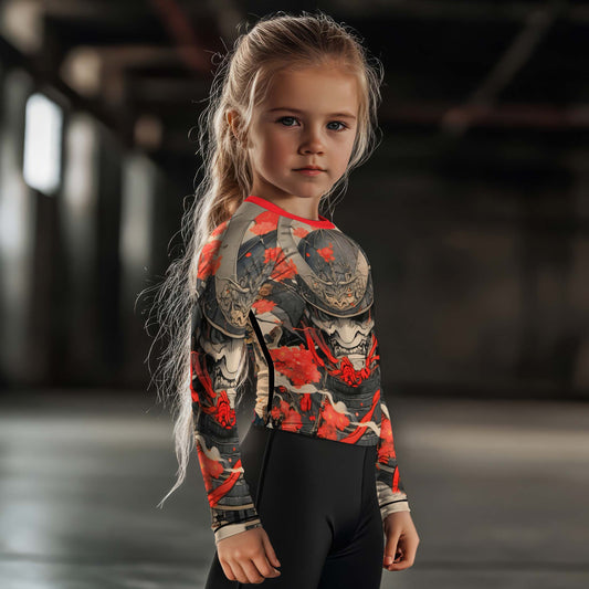 Crimson Oni Ascension Kids Rash Guard