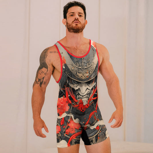 Crimson Oni Ascension Wrestling Singlets