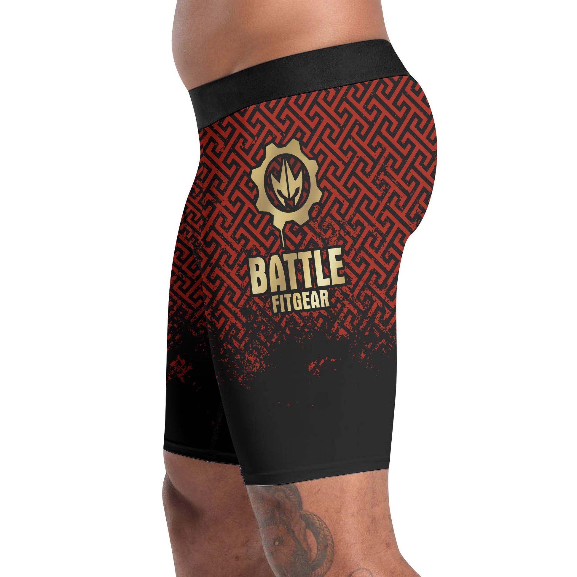 Crimson Spartan Compression Shorts