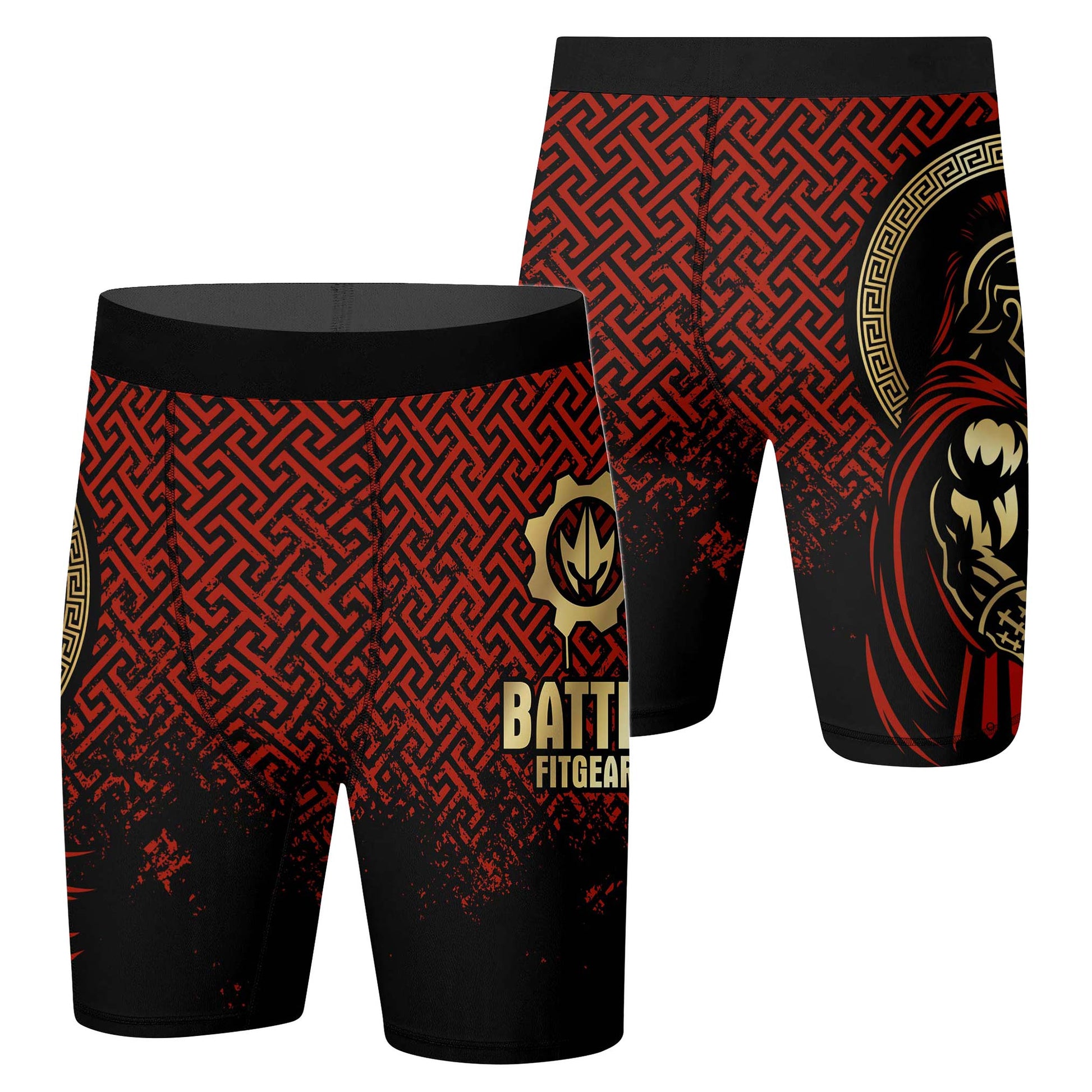 Crimson Spartan Compression Shorts