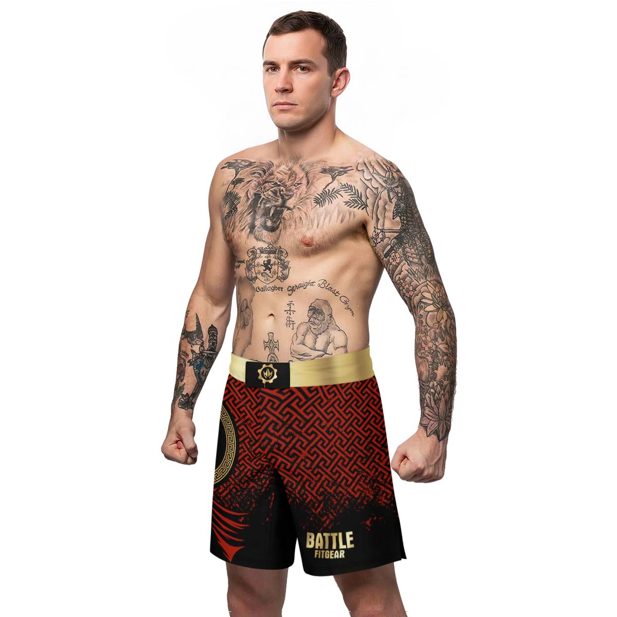 Crimson Spartan Fight Shorts