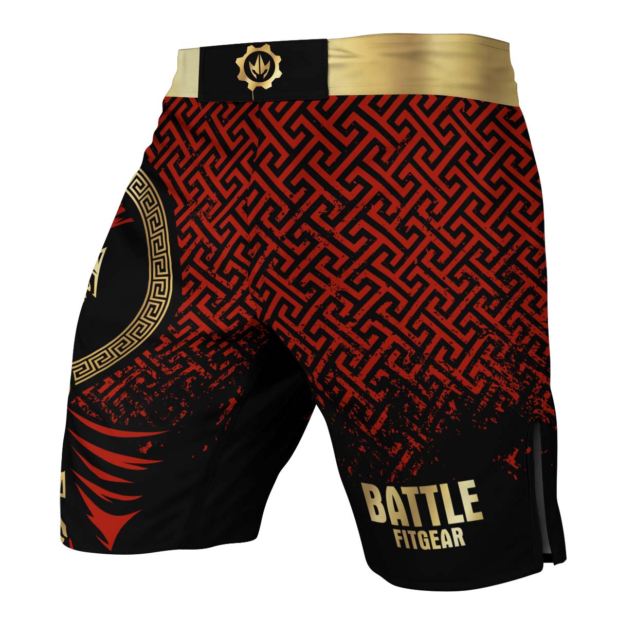 Crimson Spartan Fight Shorts