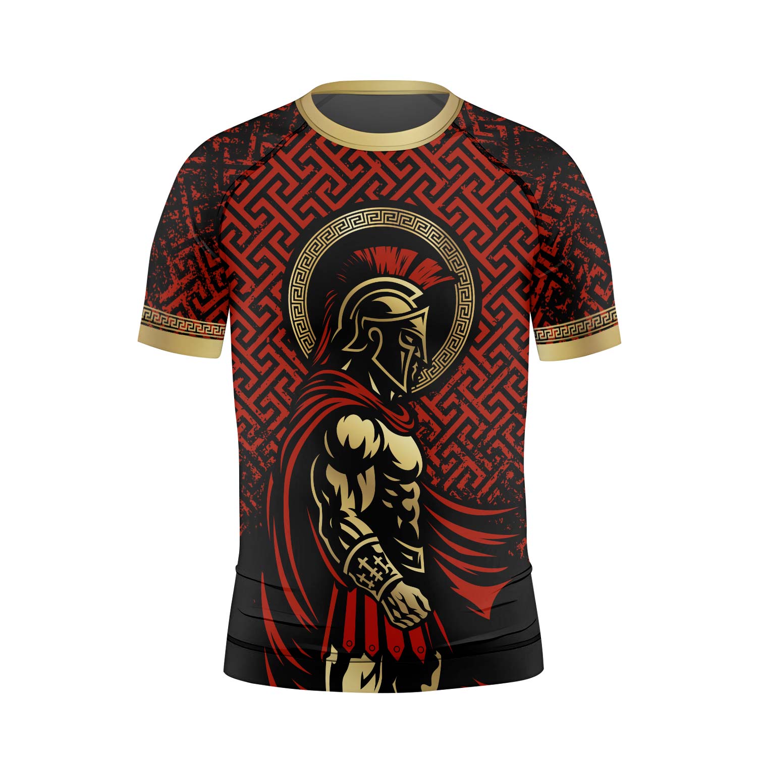 Crimson Spartan Kids Rash Guard