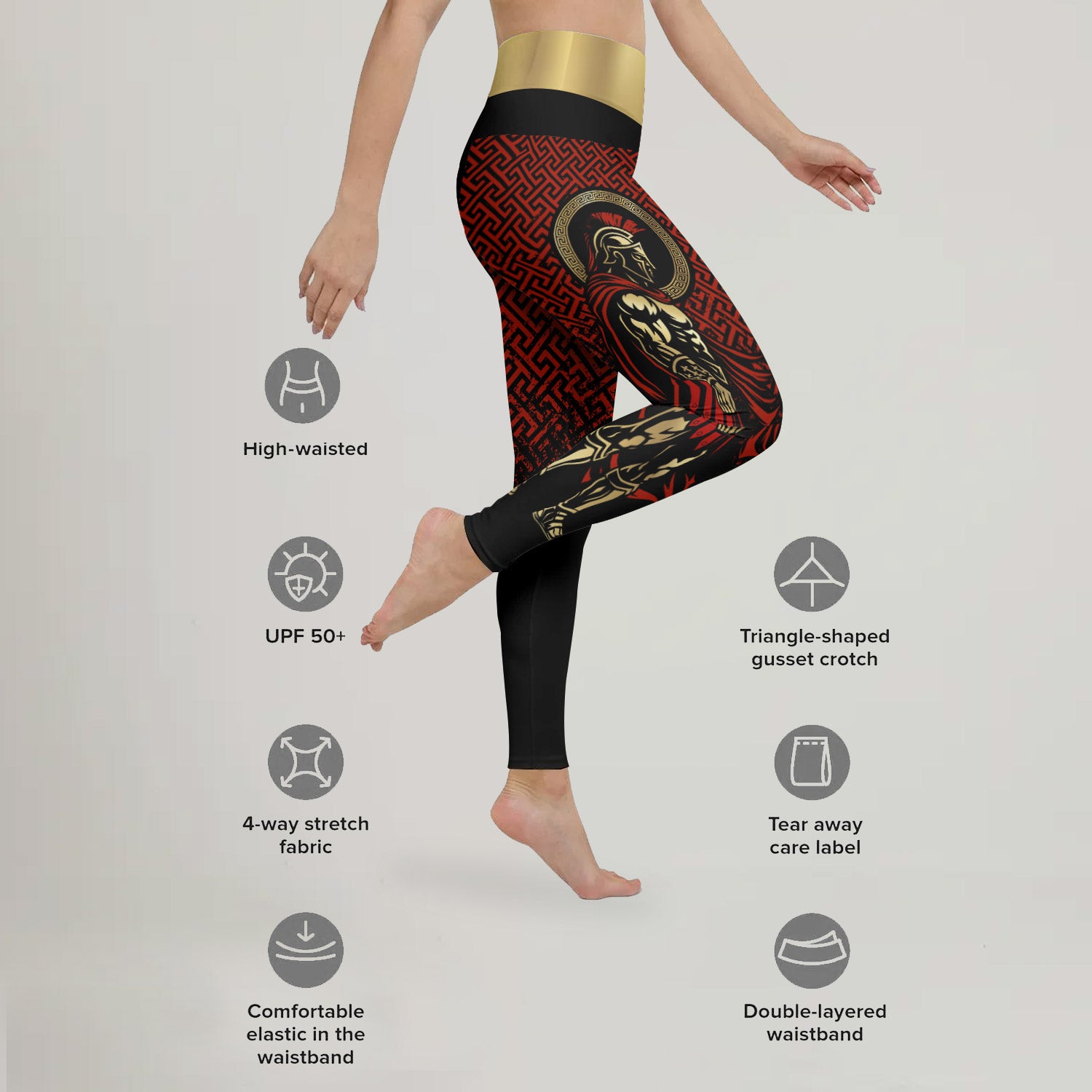 Crimson Spartan Leggings