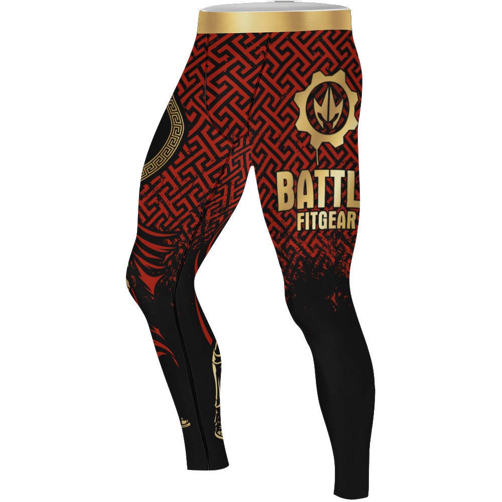 Crimson Spartan Men's Compression Leggings