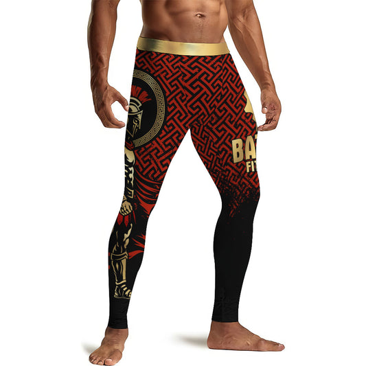 Crimson Spartan Men's Compression Leggings