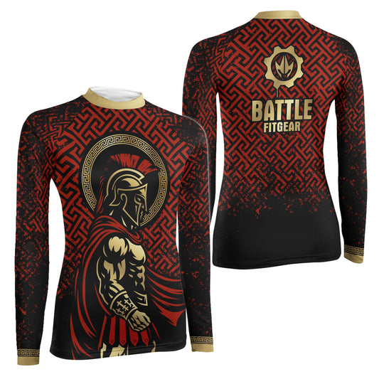 Crimson Spartan Women's Long Sleeve Rash Guard