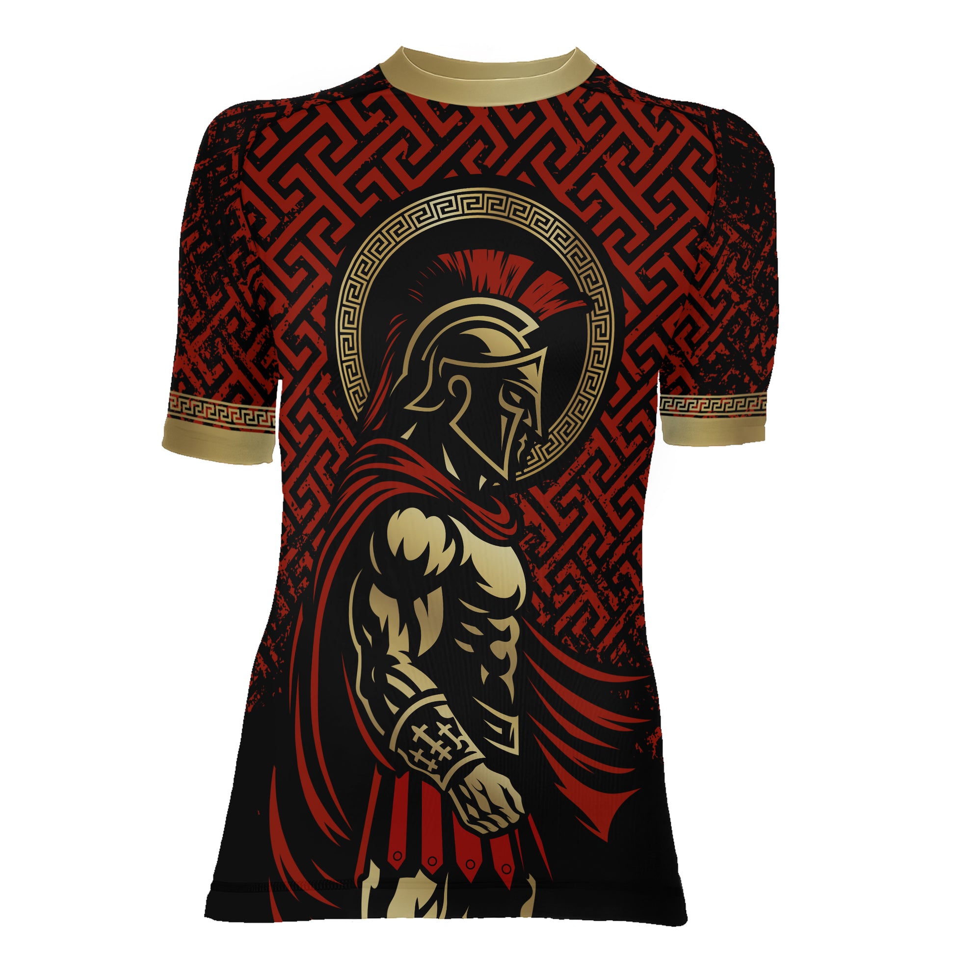 Crimson Spartan Women's Short Sleeve Rash Guard