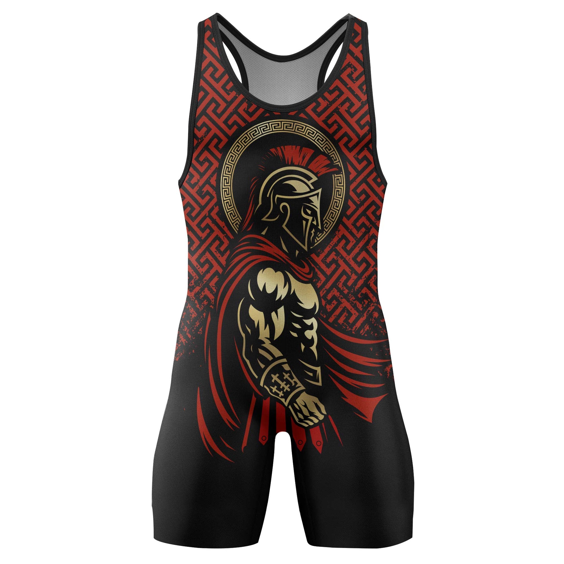 Crimson Spartan Wrestling Singlets