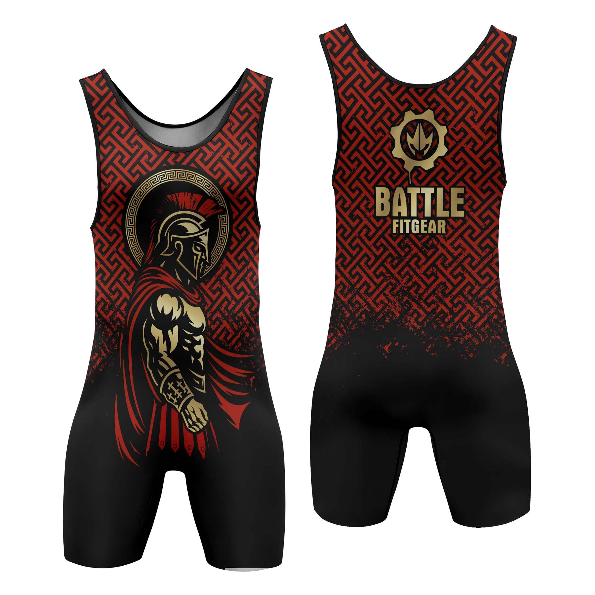 Crimson Spartan Wrestling Singlets