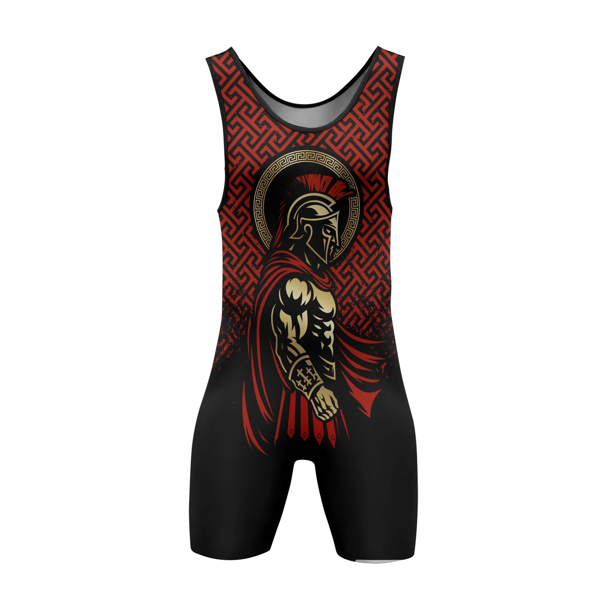 Crimson Spartan Wrestling Singlets