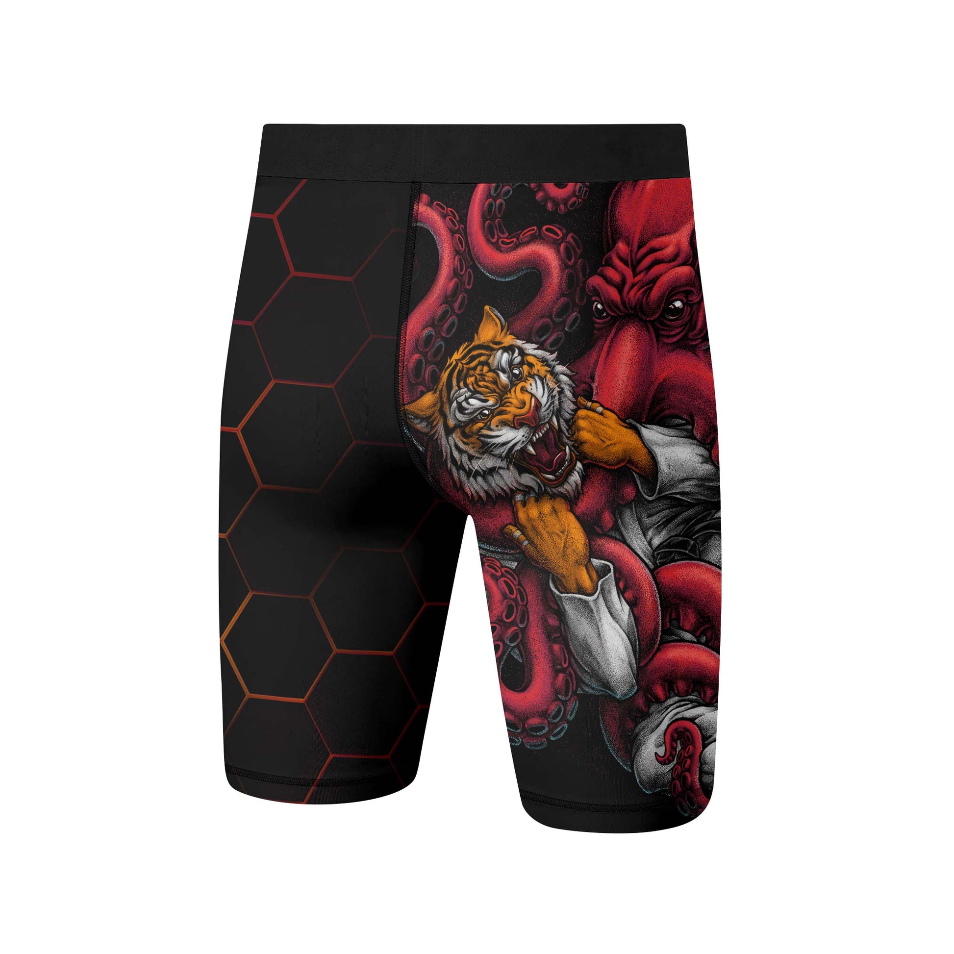 Cthulhu Battle Tiger Compression Shorts