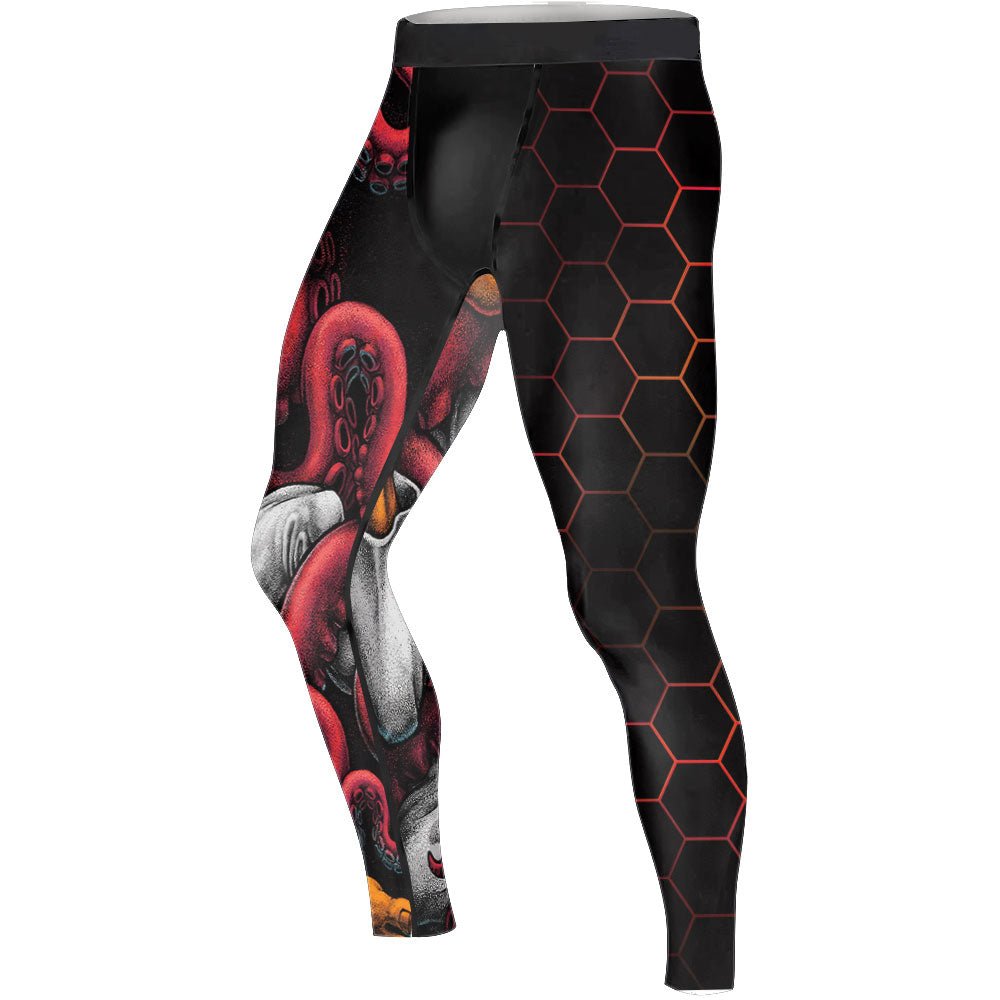 Cthulhu Battle Tiger Men's Compression Leggings - BattleFitGear