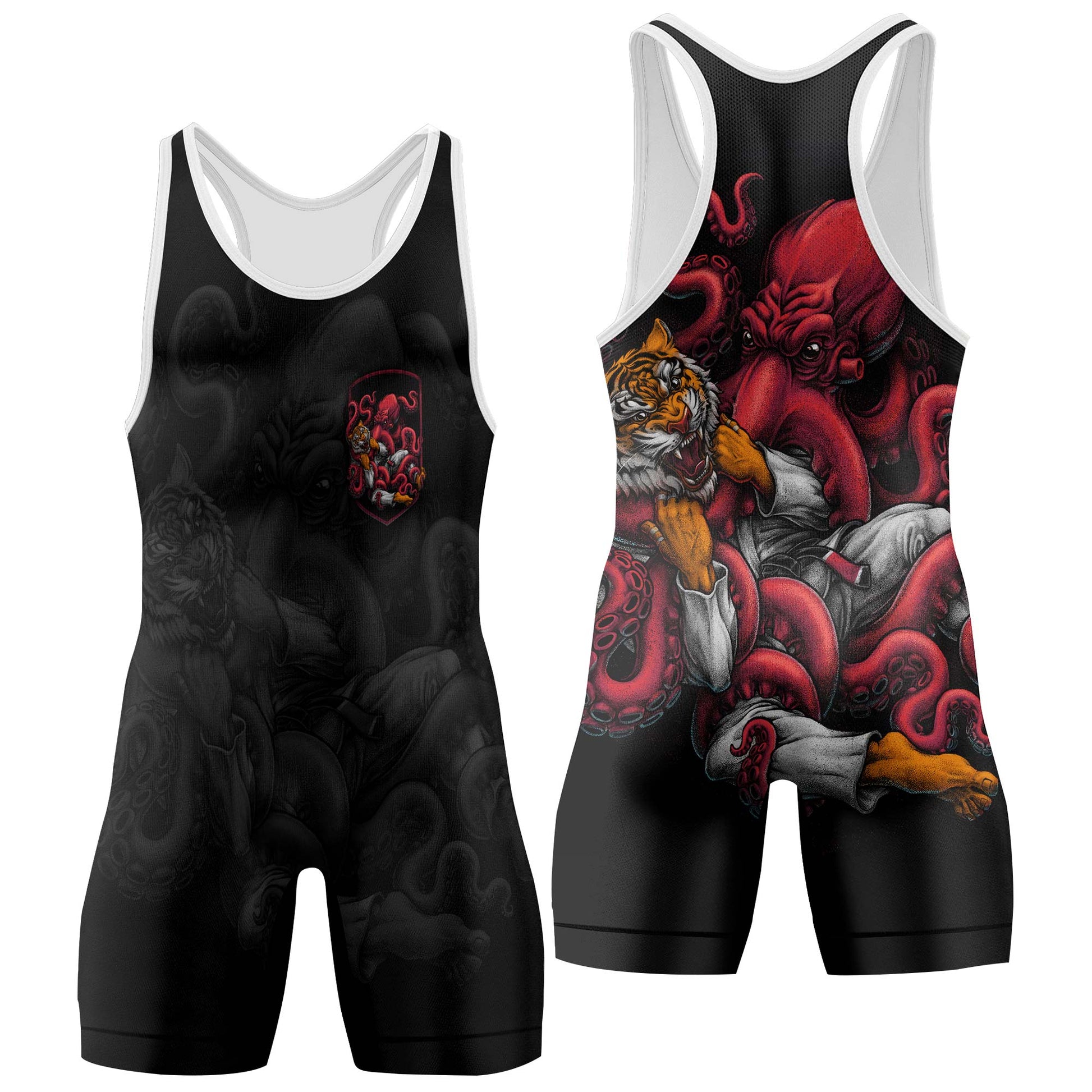 Cthulhu Battle Tiger Wrestling Singlets