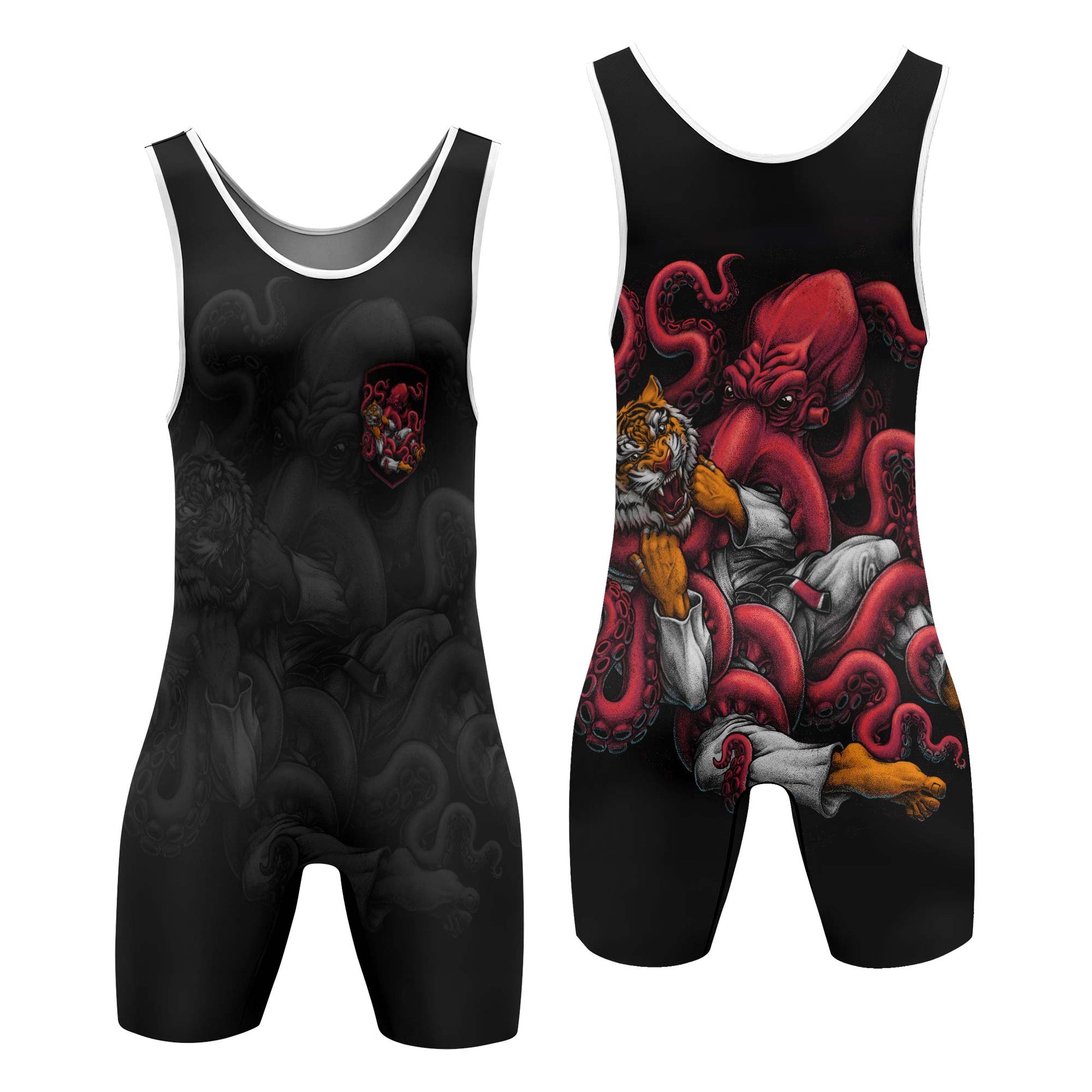 Cthulhu Battle Tiger Wrestling Singlets