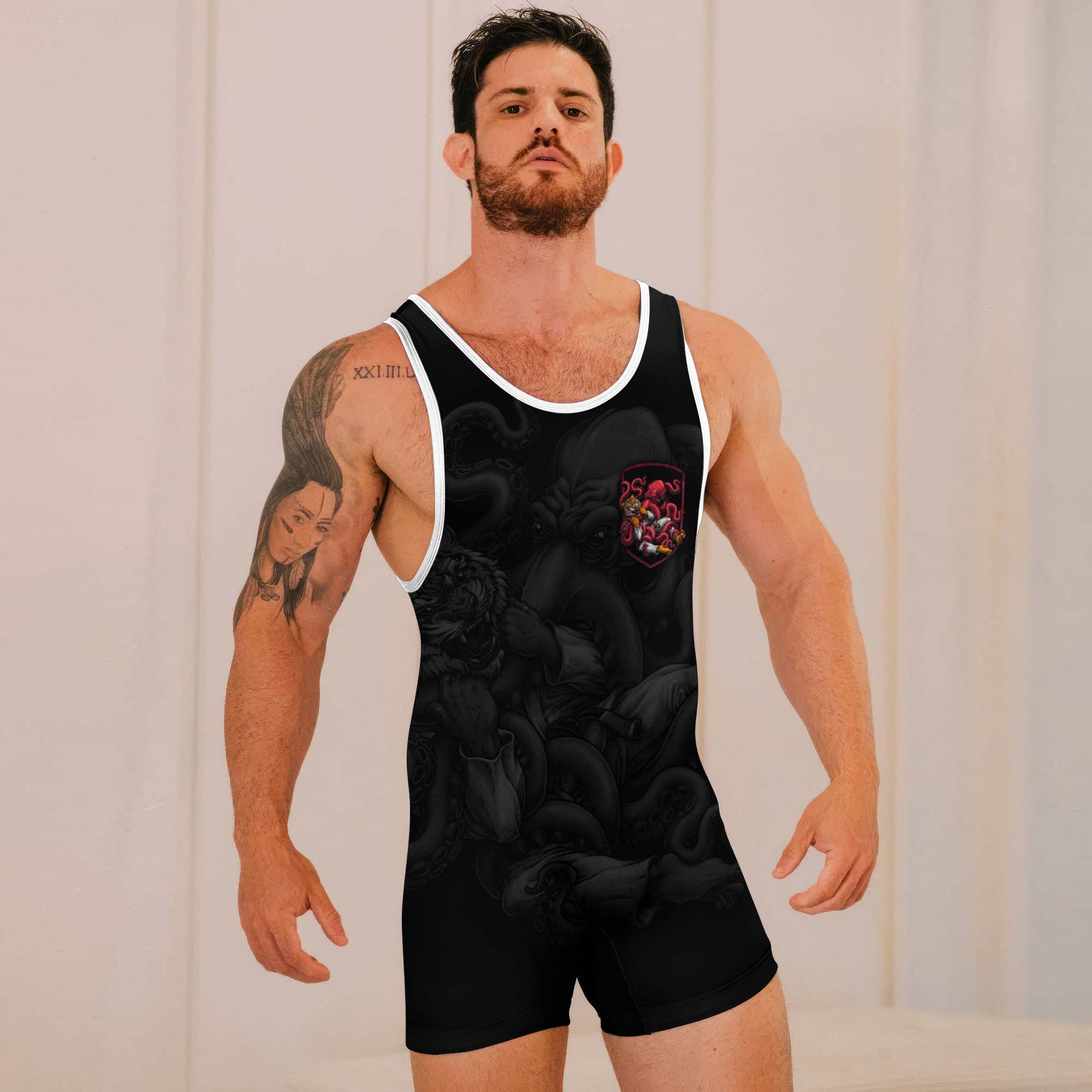 Cthulhu Battle Tiger Wrestling Singlets