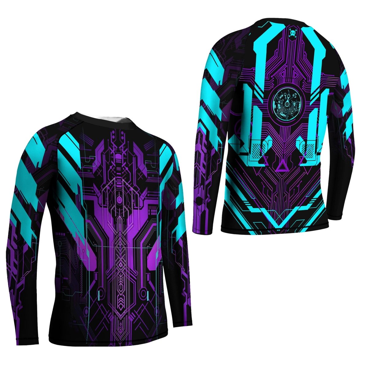 Cyberpunk Ultraviolet Kids Rash Guard - BattleFitGear