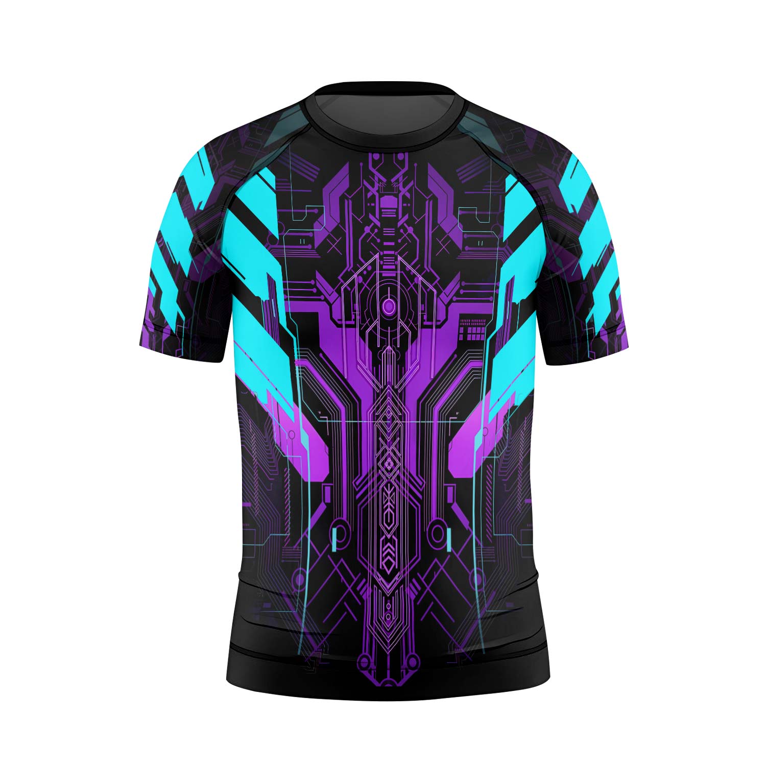 Cyberpunk Ultraviolet Kids Rash Guard - BattleFitGear