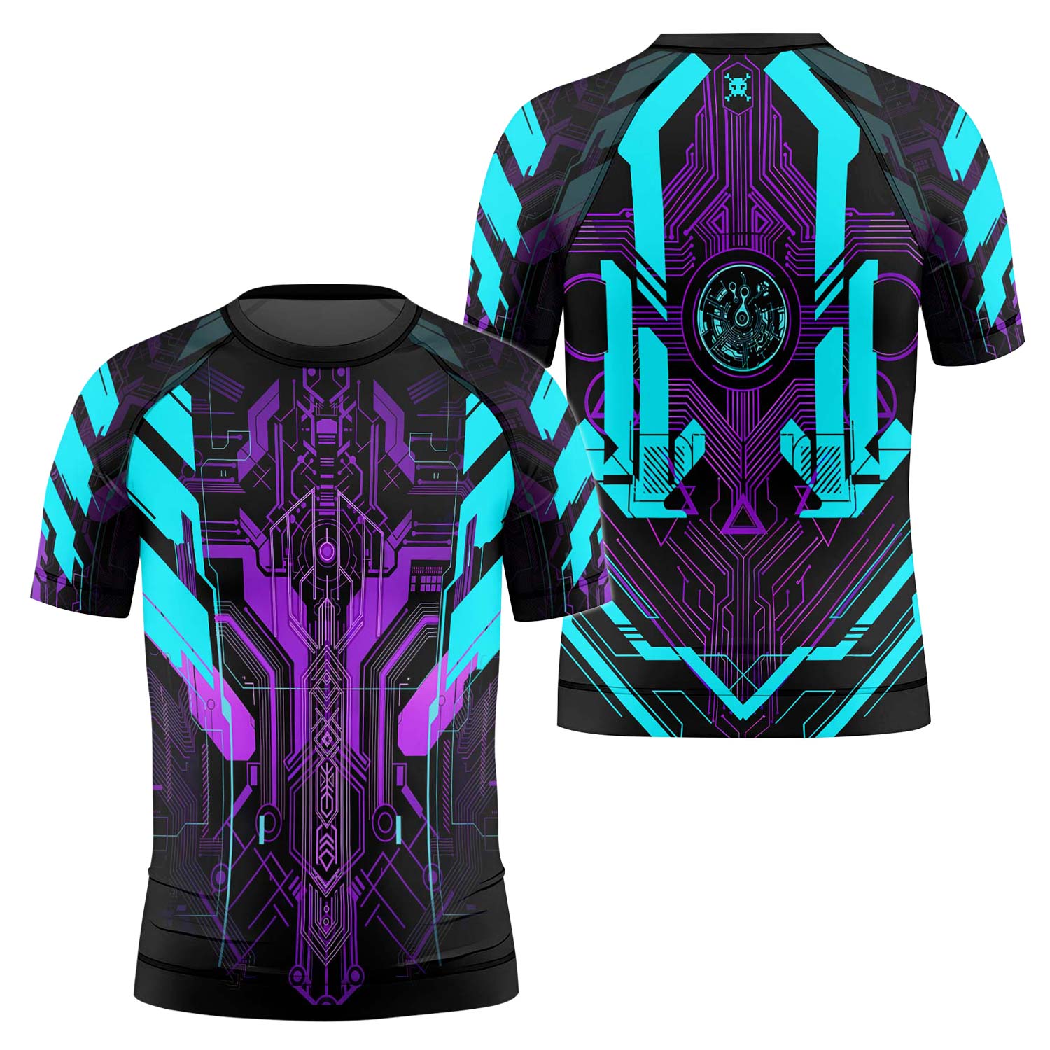Cyberpunk Ultraviolet Kids Rash Guard - BattleFitGear