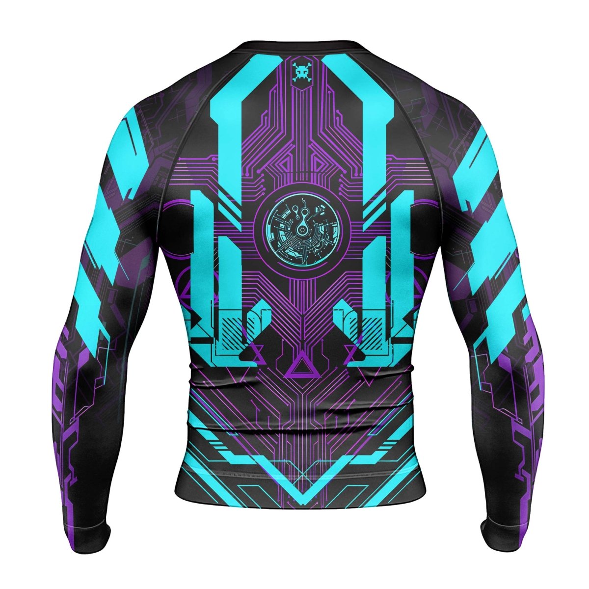 Cyberpunk Ultraviolet Men's Long Sleeve Rash Guard - BattleFitGear