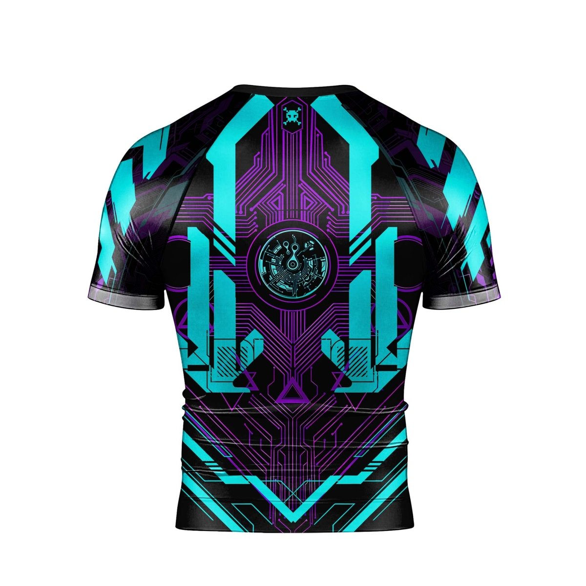 Cyberpunk Ultraviolet Men's Short Sleeve Rash Guard - BattleFitGear