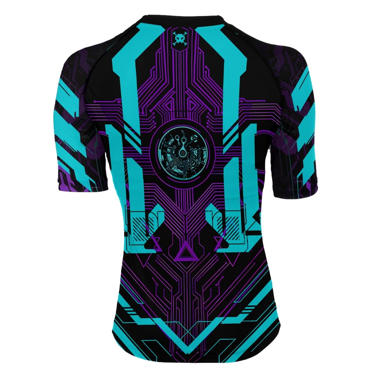 Cyberpunk Ultraviolet Women's Short Sleeve Rash Guard - BattleFitGear