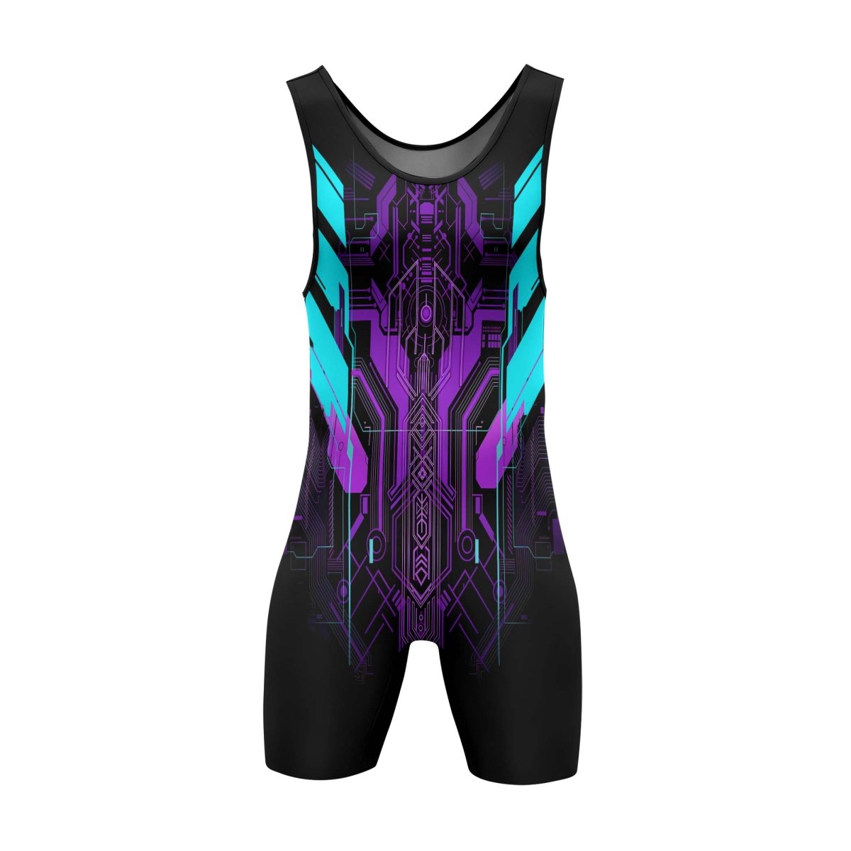 Cyberpunk Ultraviolet Wrestling Singlets - BattleFitGear