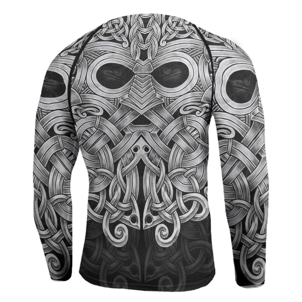 Viking Odin Mjolnir Men's Long Sleeve Rash Guard - BattleFitGear