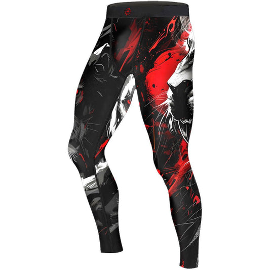 Dangerous Lion Men's Compression Leggings - BattleFitGear