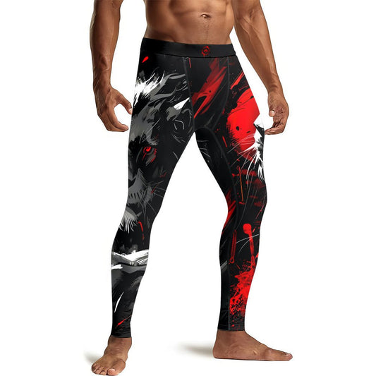 Dangerous Lion Men's Compression Leggings - BattleFitGear