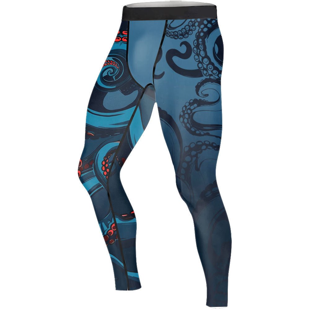 Dark Sea Octopus Men's Compression Leggings - BattleFitGear