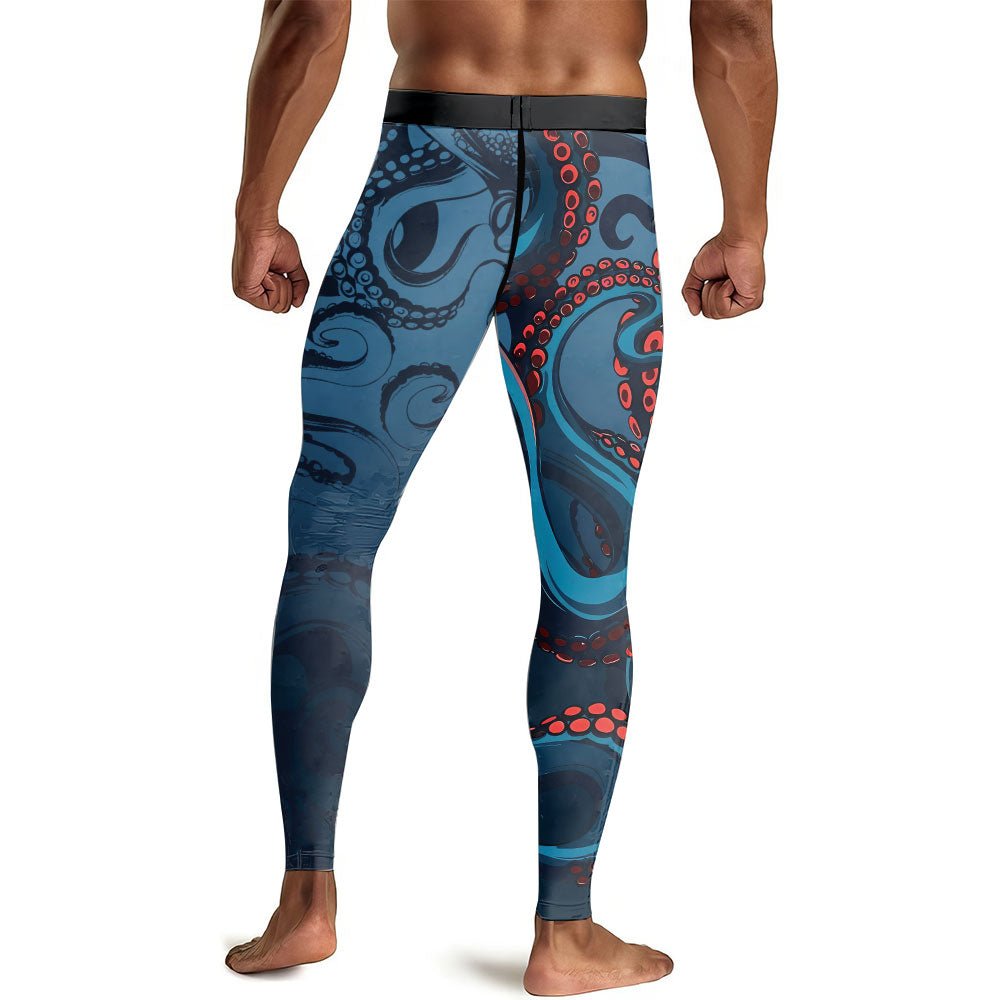 Dark Sea Octopus Men's Compression Leggings - BattleFitGear