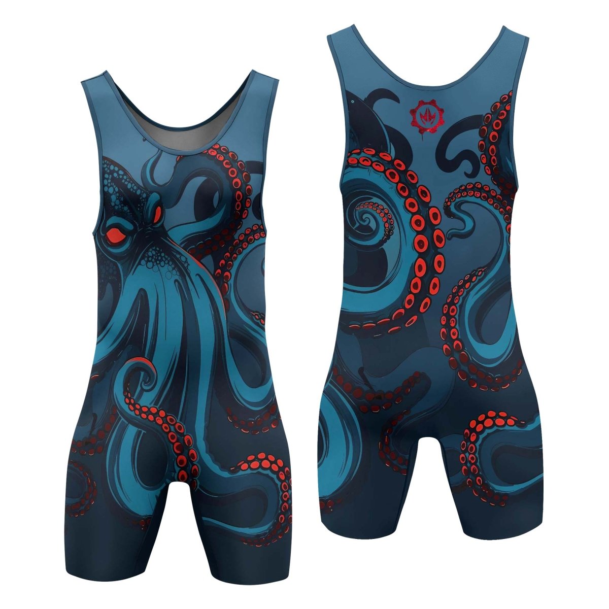 Dark Sea Octopus Wrestling Singlets - BattleFitGear