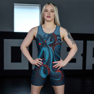 Dark Sea Octopus Wrestling Singlets