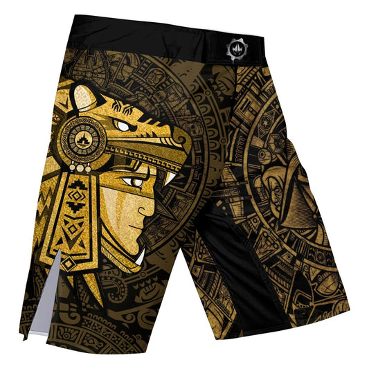 Darth Vader Aztec Calendar Fight Shorts - BattleFitGear