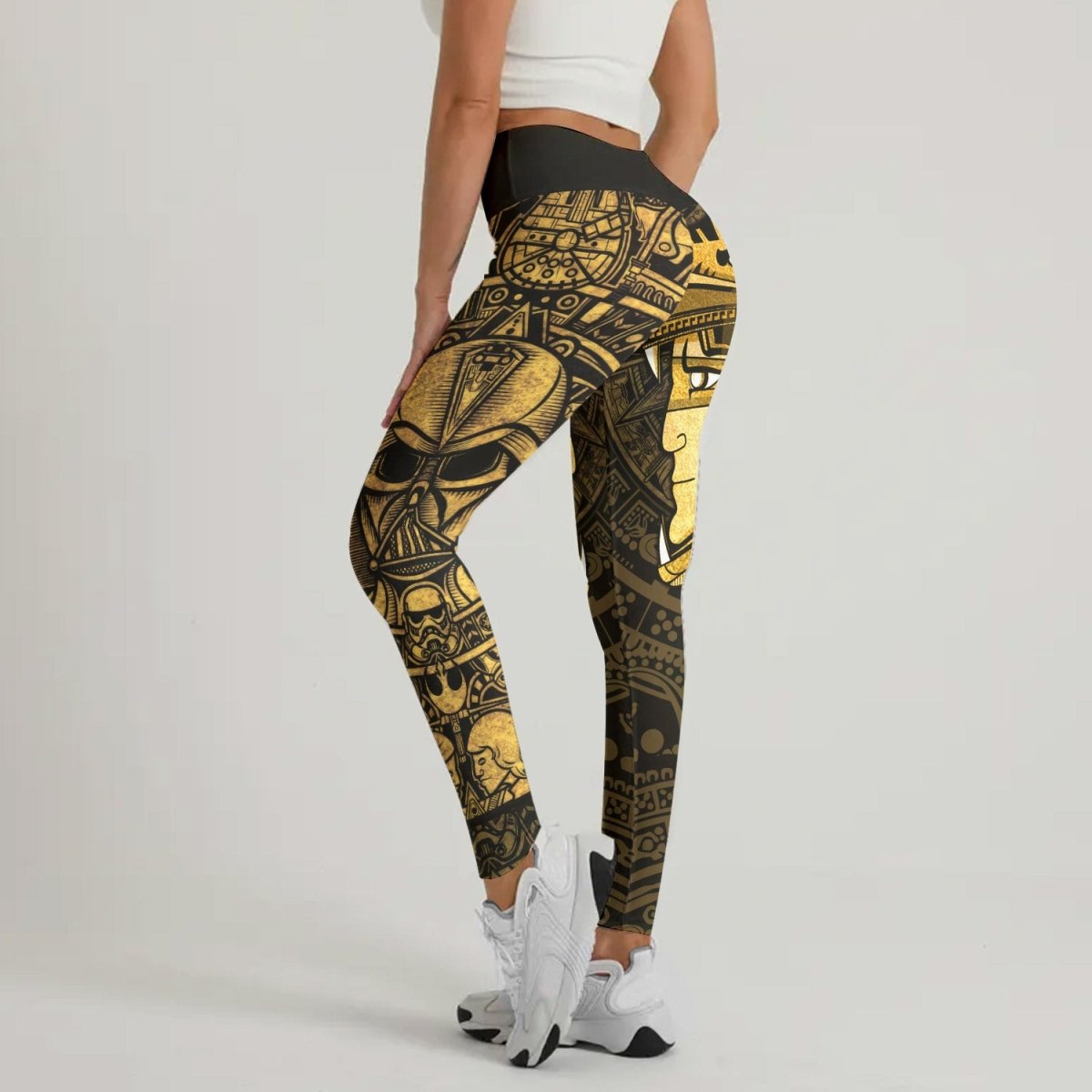 Darth Vader Aztec Calendar Leggings - BattleFitGear