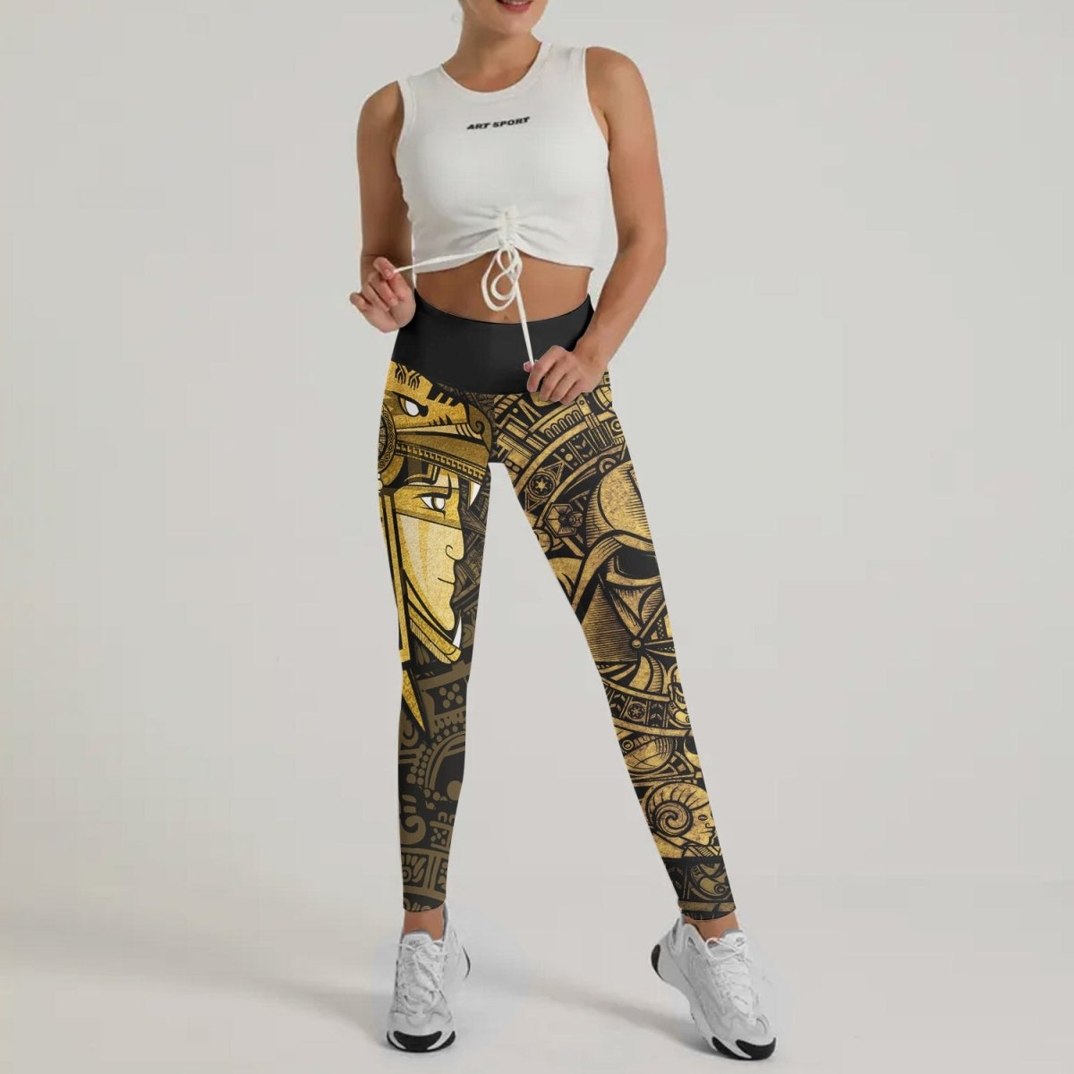 Darth Vader Aztec Calendar Leggings - BattleFitGear