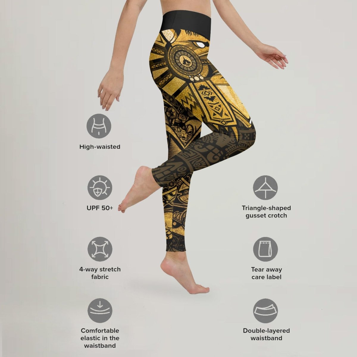 Darth Vader Aztec Calendar Leggings - BattleFitGear