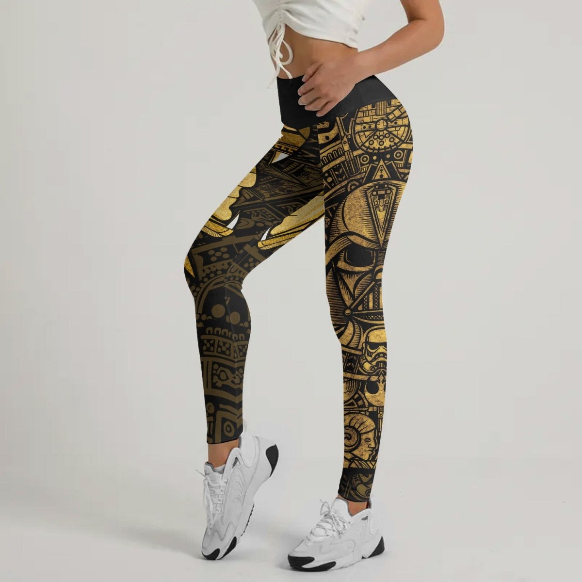 Darth Vader Aztec Calendar Leggings - BattleFitGear