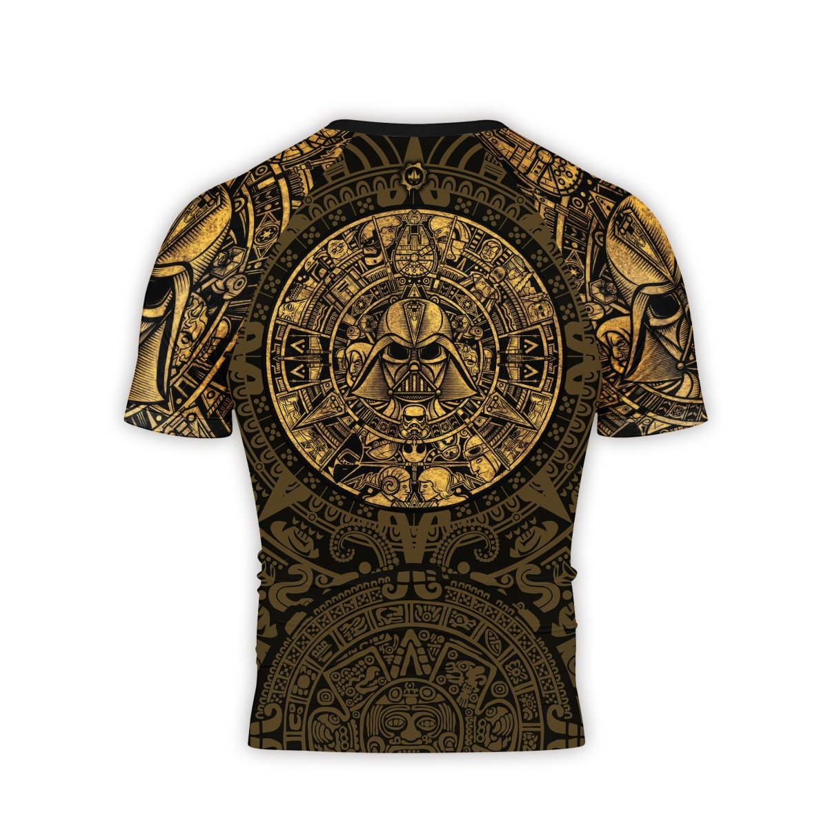 Darth Vader Aztec Calendar Men's Short Sleeve Rash Guard - BattleFitGear