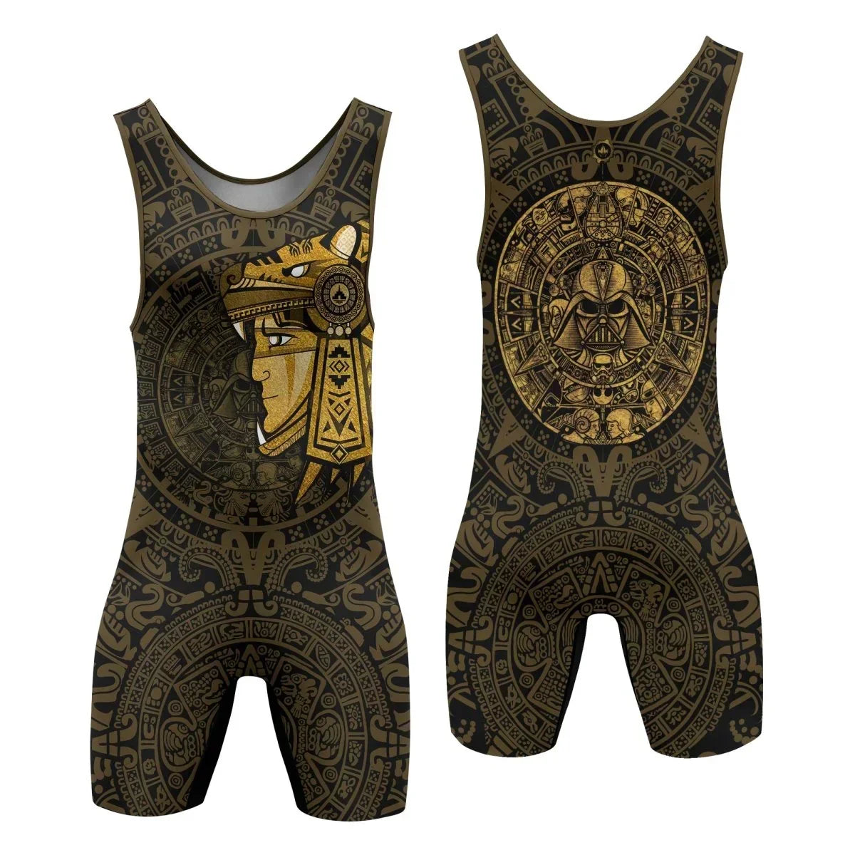 Aztec Singlets Darth Vader Aztec Calendar Wrestling Singlets | Unique Wrestling Singlet