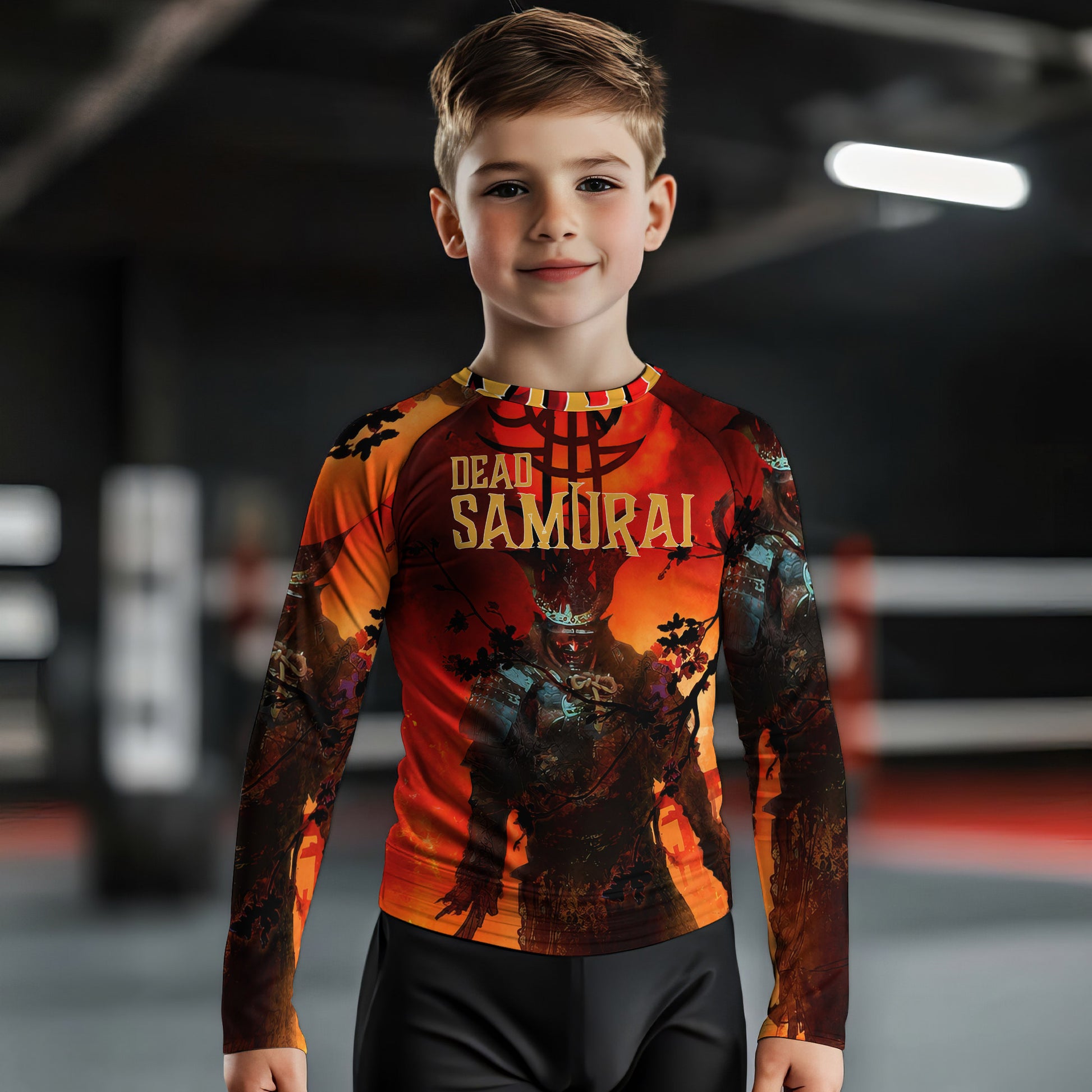 Dead Samurai Warrior Kids Rash Guard